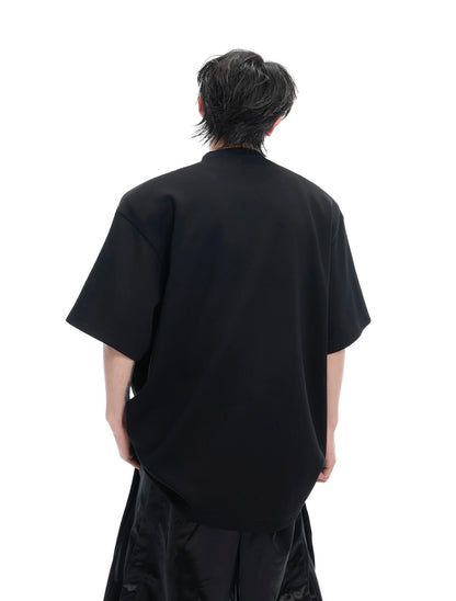 Heartbeat sewn pearl design t-shirt