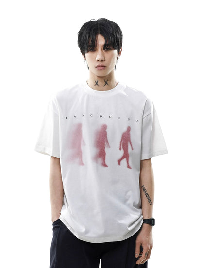 Street silhouette printed t-shirt
