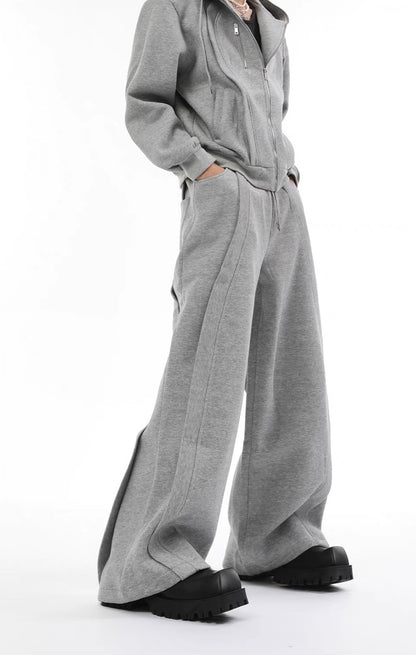 Solid color setup pants