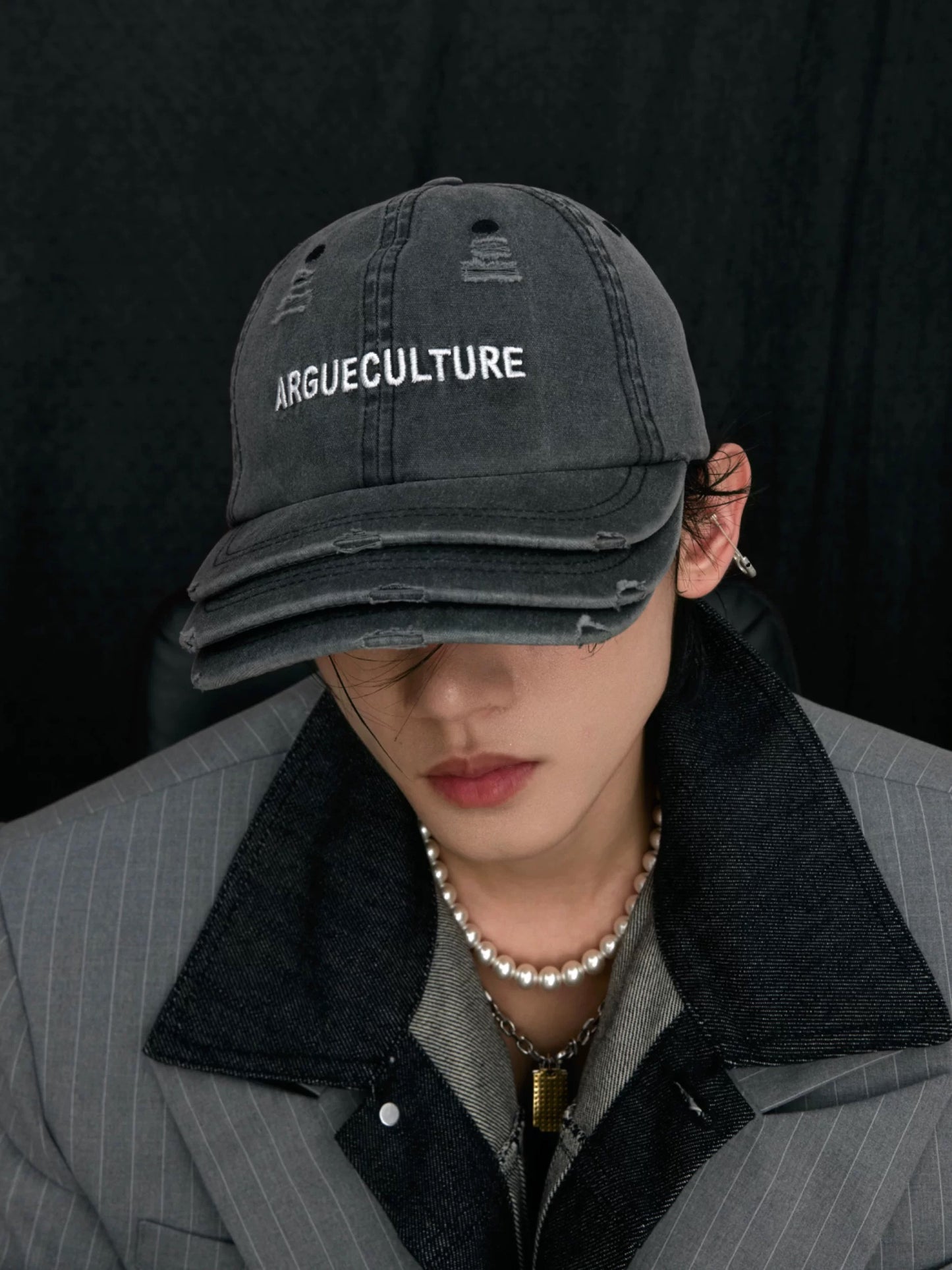 Vintage brim design layer cap
