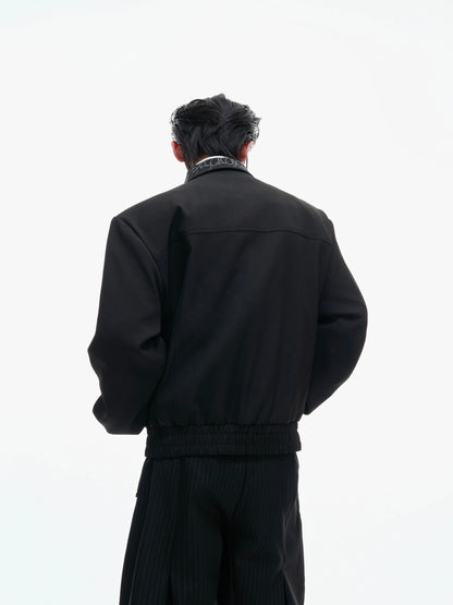 Phantom elegance embroidered black jacket
