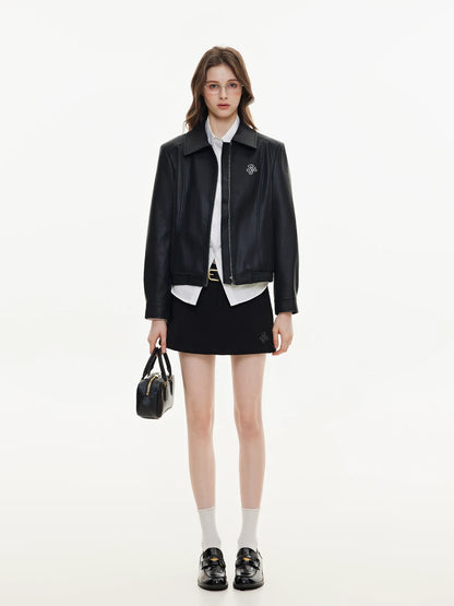 Parisian modern leather jacket