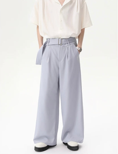 Premium removable waistband relaxed straight pants