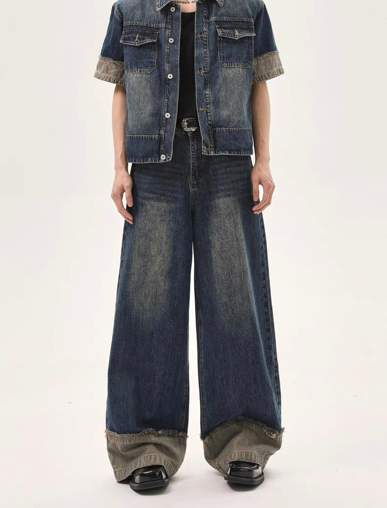 Old fashion denim setup pants