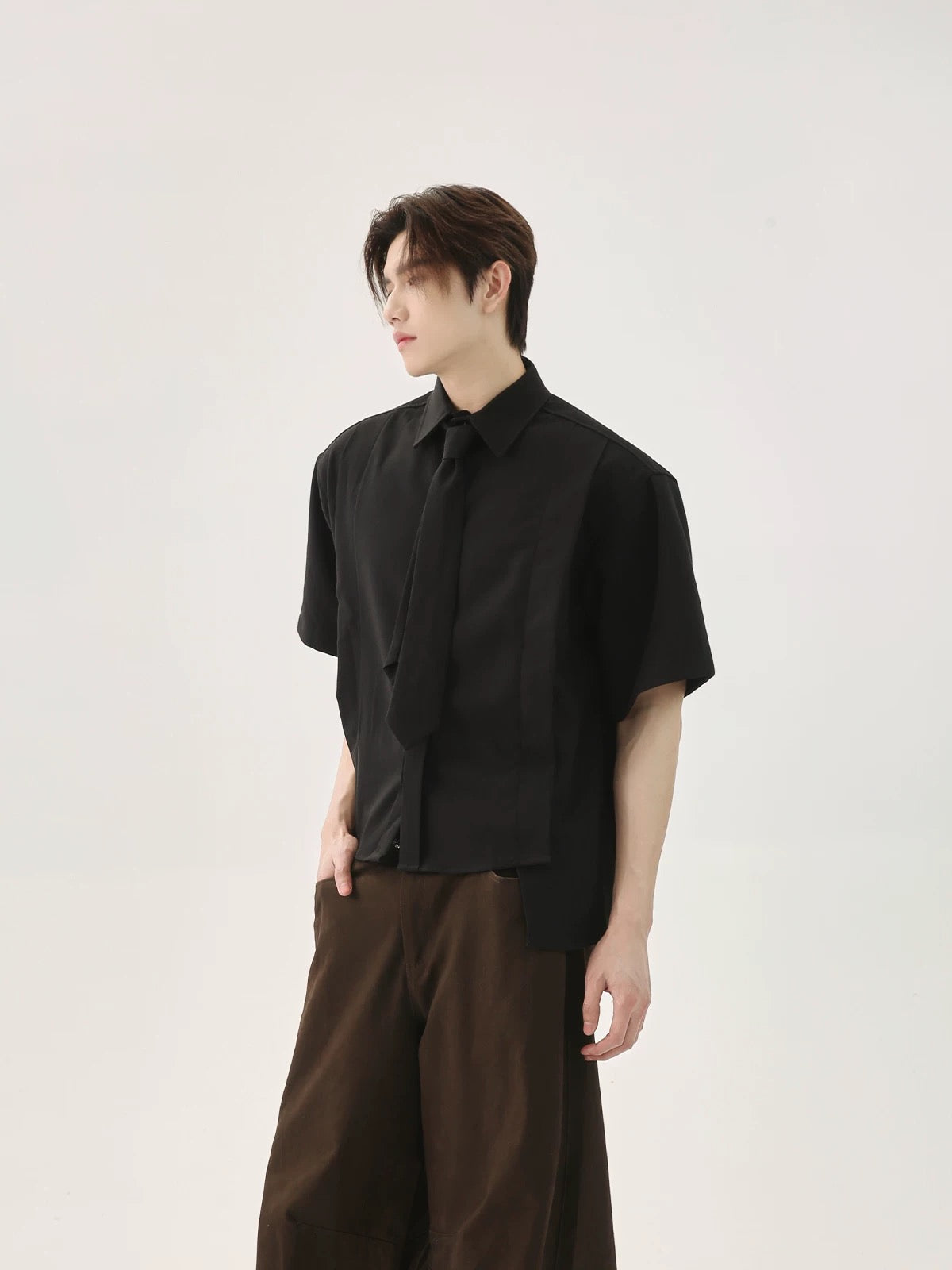 Eloquent tie short sleeve shirt