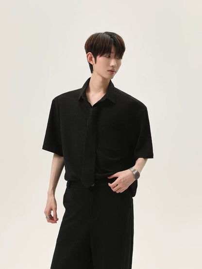 Zephyr luxe detachable bow tie set up shirt