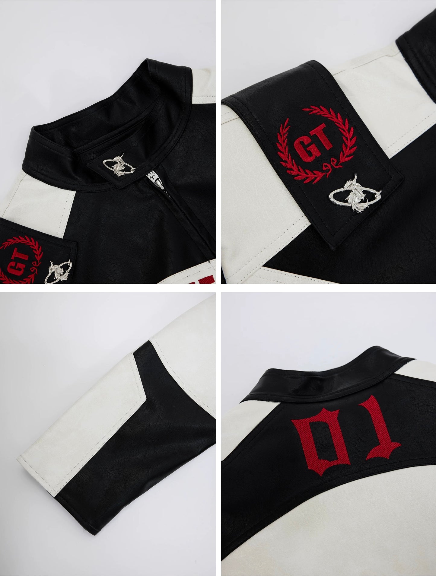 Argue culture classic moto racing leather jacket