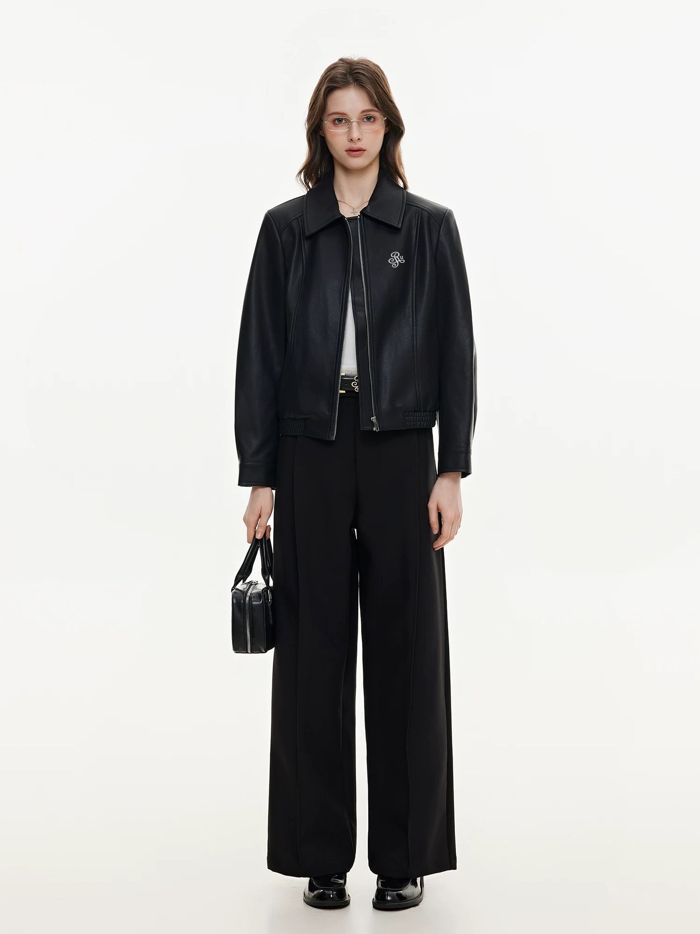 Parisian modern leather jacket