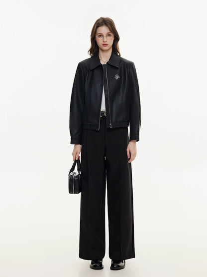 Parisian modern leather jacket