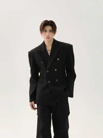 High-end waist padded shoulder length suit jacket