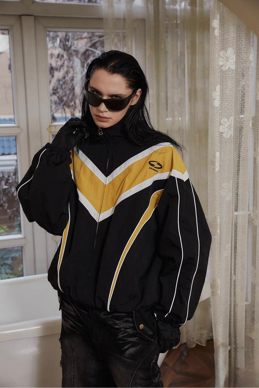 Luminous dope sport loose retro jacket