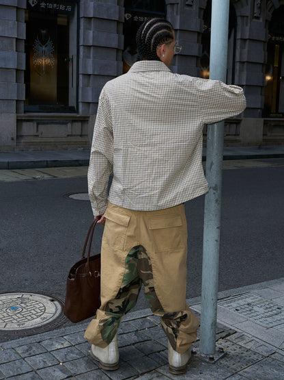 Legendary gold clan heritage plaid icon statement shirt