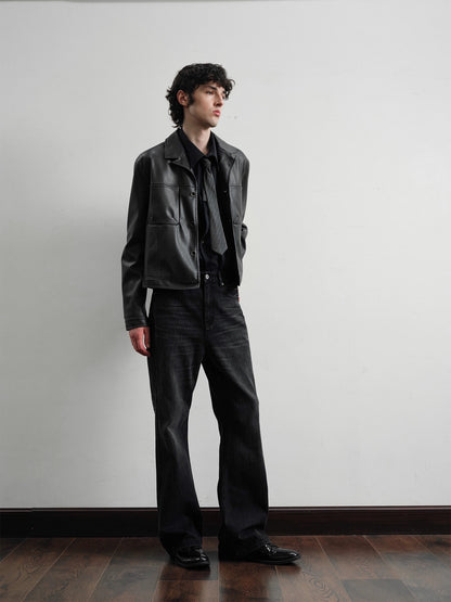 Submarine fog blue short wide german jacket