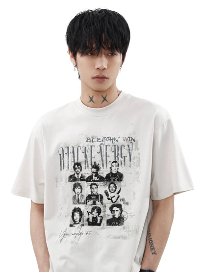 Criminals portrait printed t-shirt