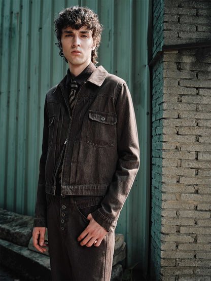 Red brown faded old cowboy TYPE2 jacket