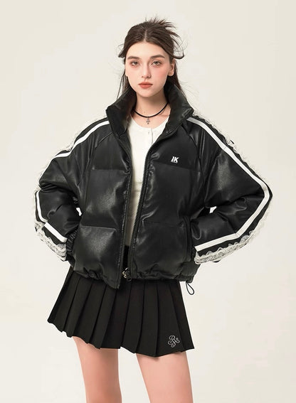 K-urban track stripes noir puffer jacket