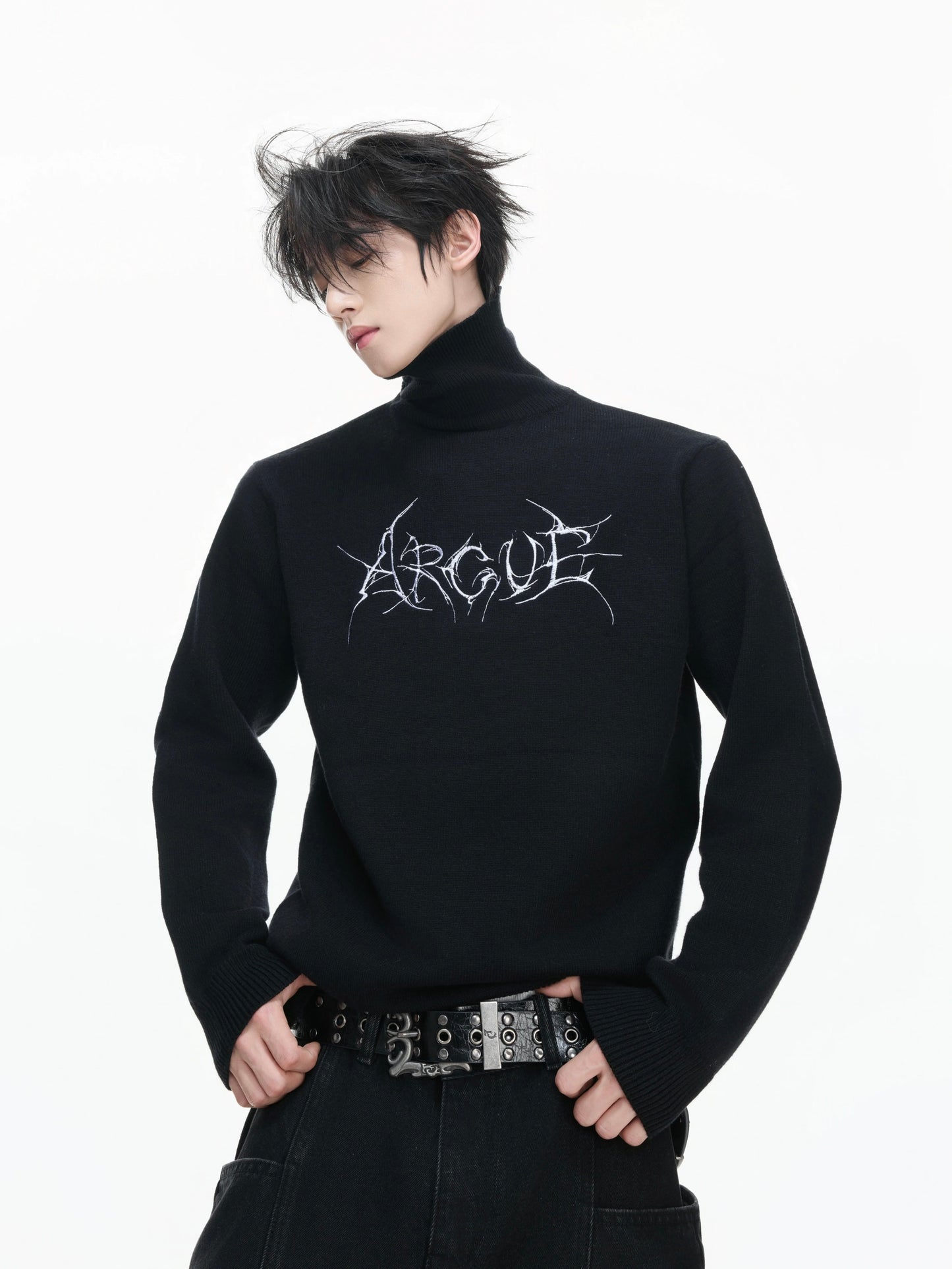 Argue typographic turtleneck mode sweater