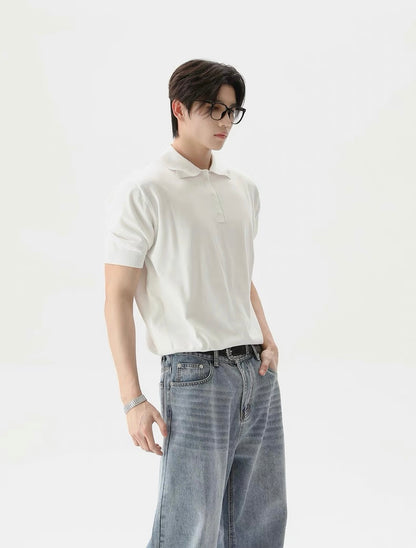 Buttons designed casual polo shirt