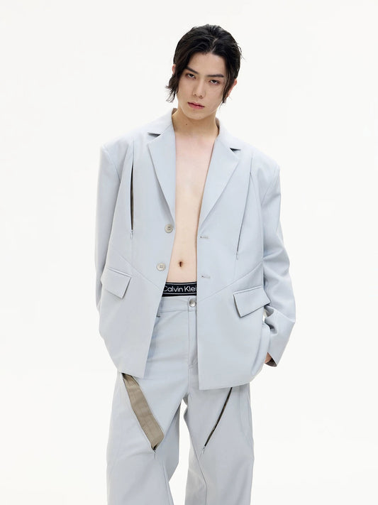 Vega hollow elegance gray suit jacket
