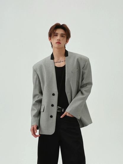 Single breasted design v-neck jacket