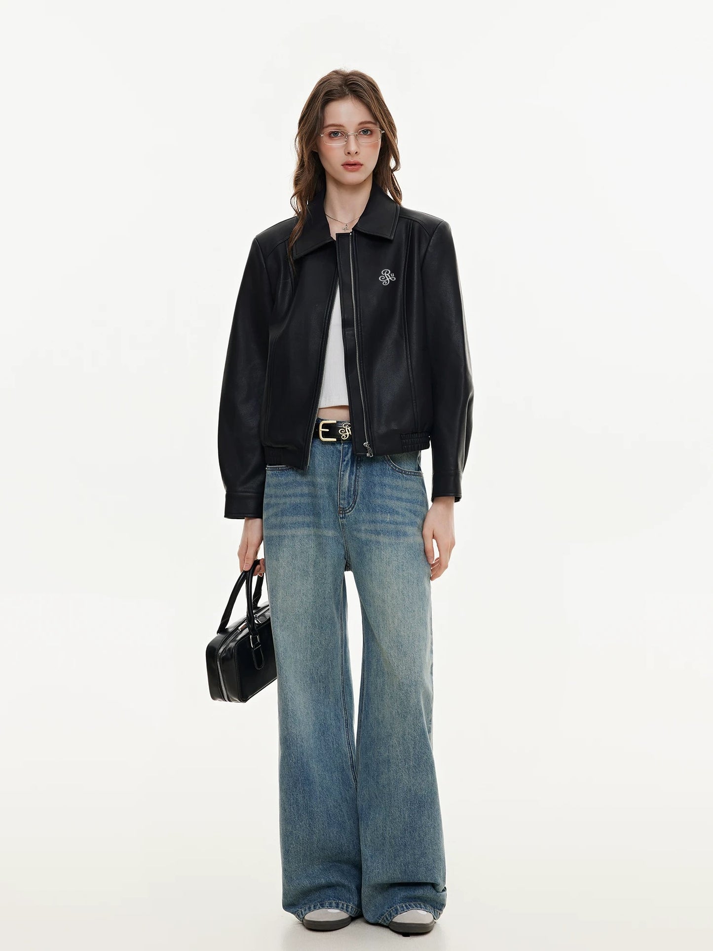 Parisian modern leather jacket