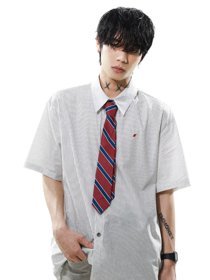Tie striped academy windy shirt