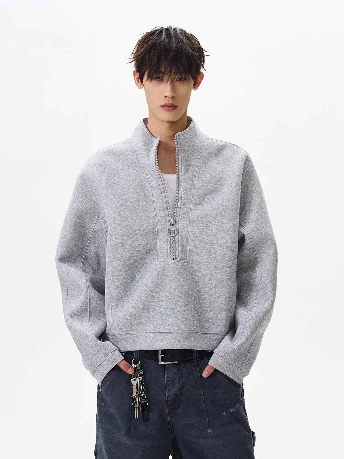 Echo form half zip sculpted sweatshirt