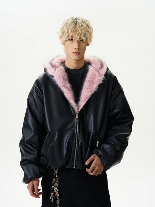 Velvet pink storm phantom bloom down jacket