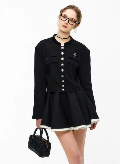 Parallel modern academic black jacket