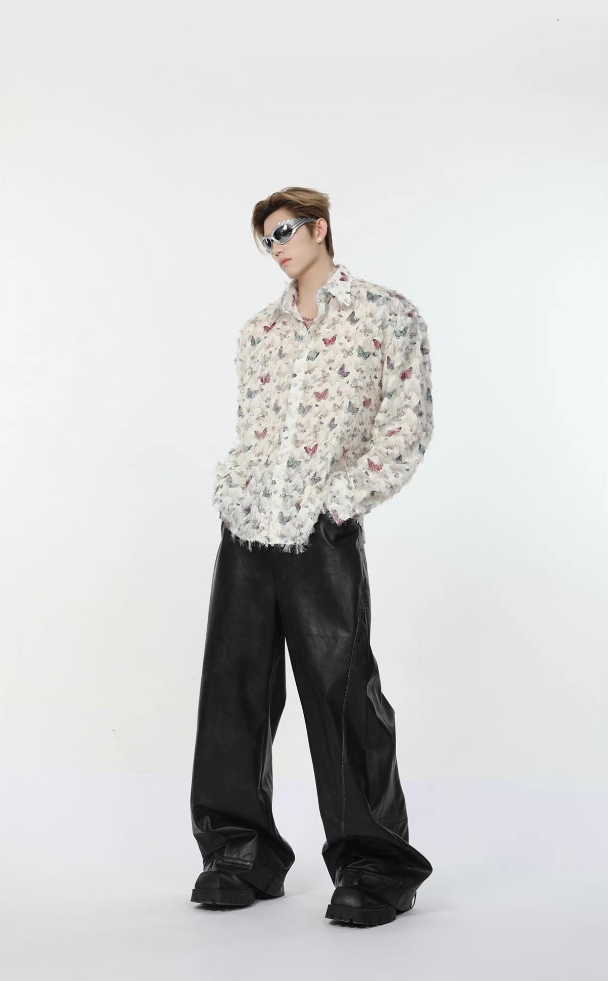 Butterfly fringe long sleeve shirt