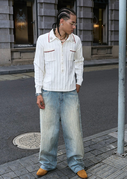 Radiant sparkle skyline wide leg denim pants