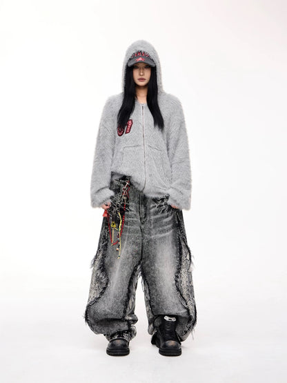 Mink fur 07 relaxed hoodie
