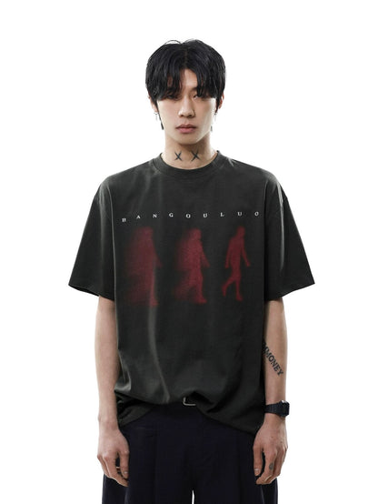 Street silhouette printed t-shirt