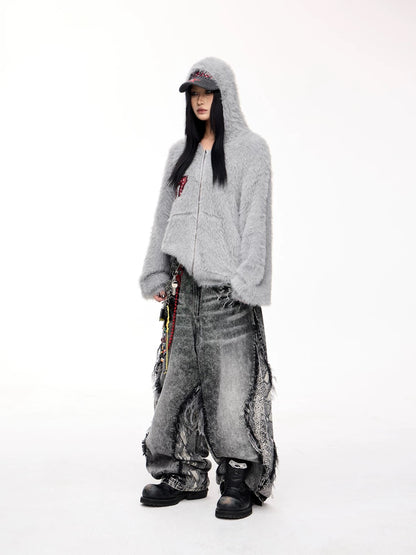 Mink fur 07 relaxed hoodie