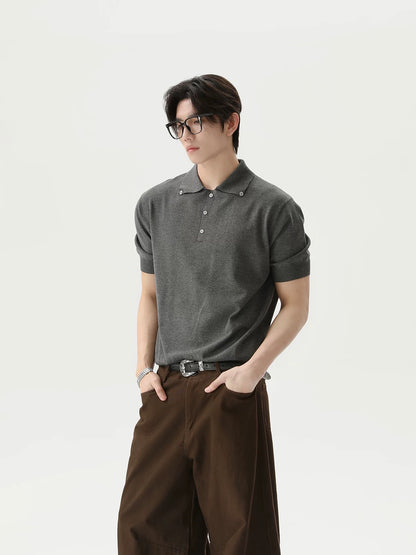 Buttons designed casual polo shirt