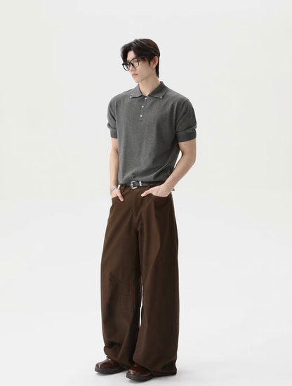 Buttons designed casual polo shirt