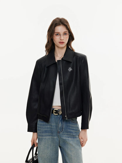 Parisian modern leather jacket