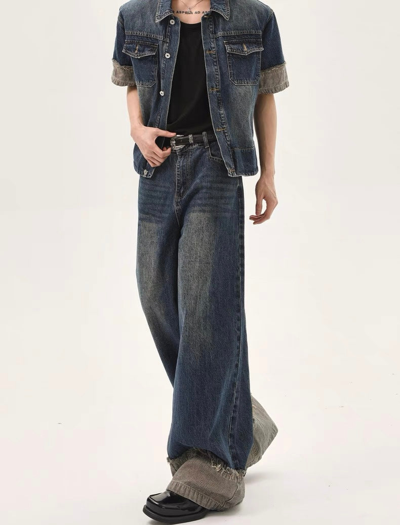 Old fashion denim setup pants
