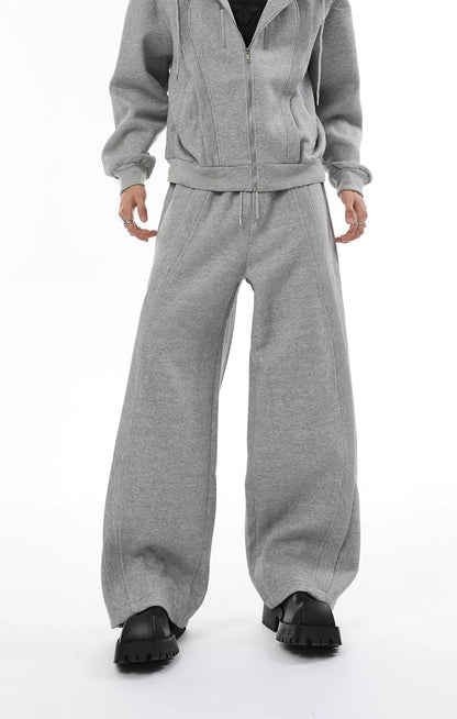 Solid color setup pants