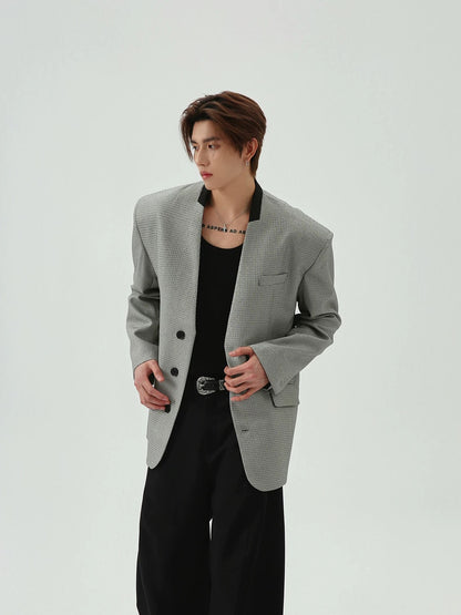 Single breasted design v-neck jacket