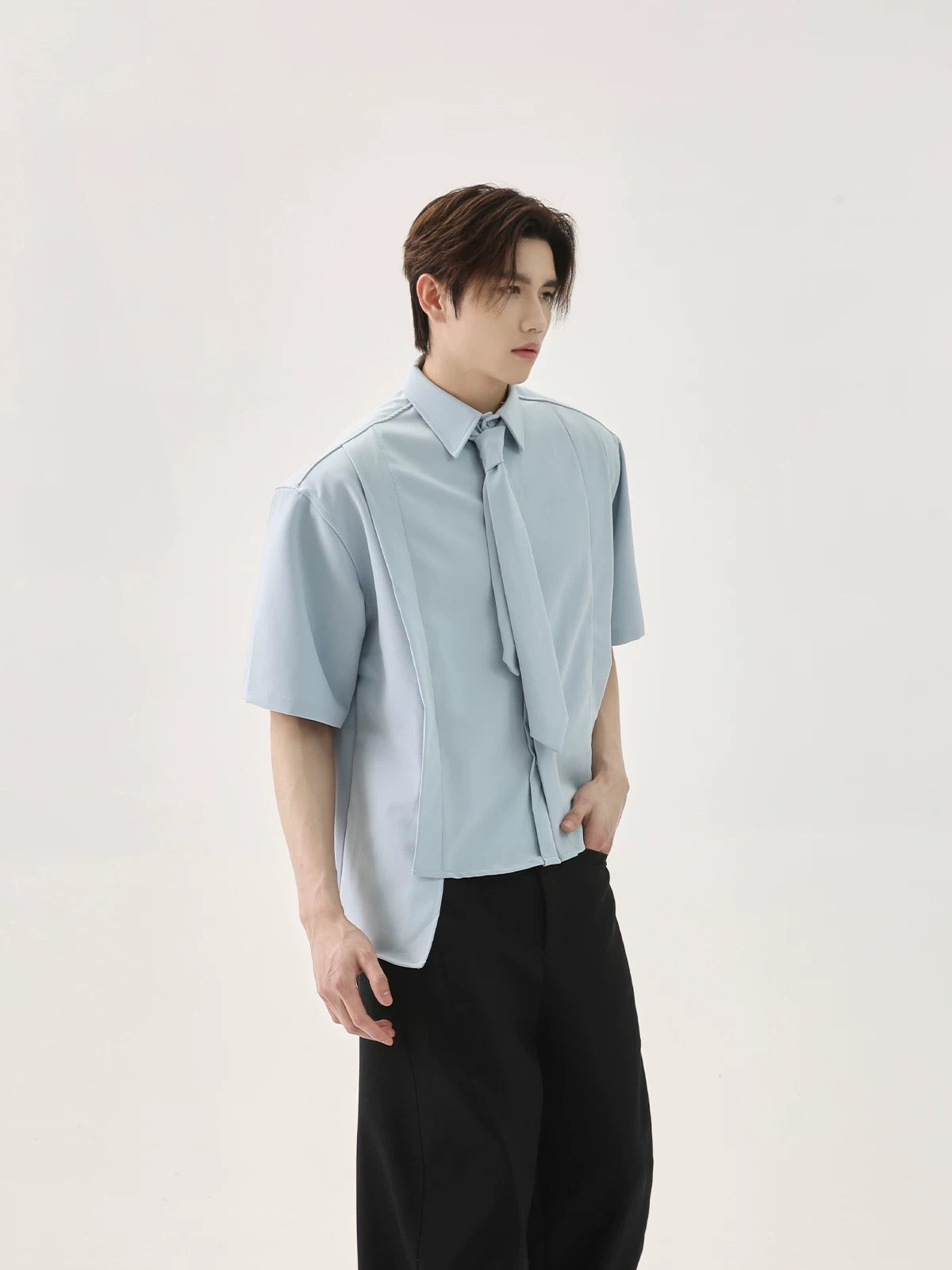 Eloquent tie short sleeve shirt