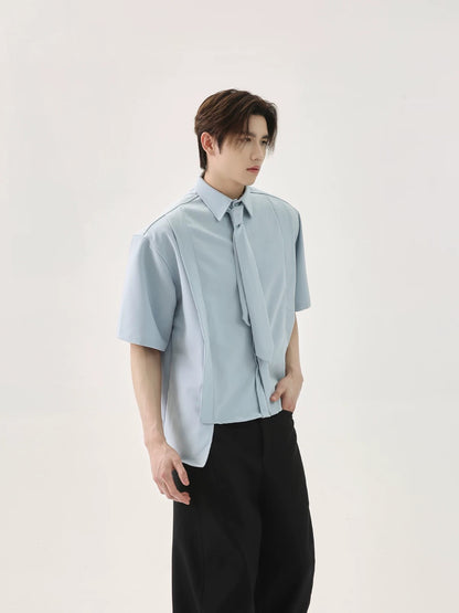 Eloquent tie short sleeve shirt
