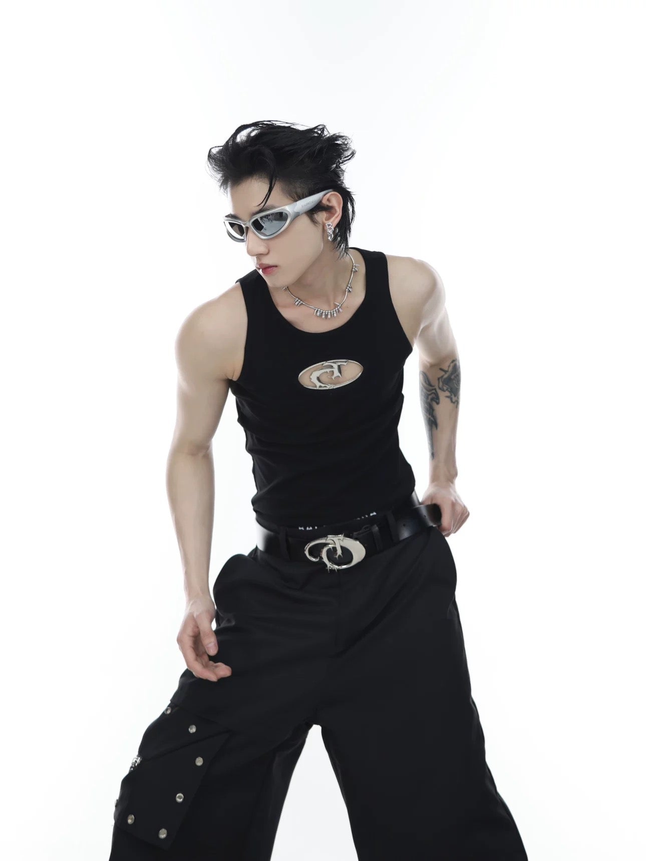 Paranoid punk metal tank top