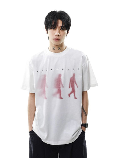 Street silhouette printed t-shirt