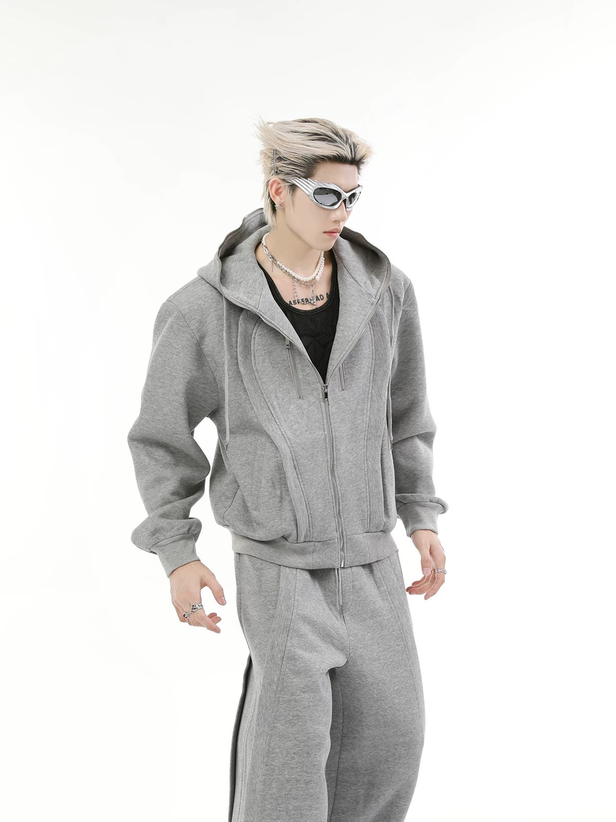 Solid color setup hoodie