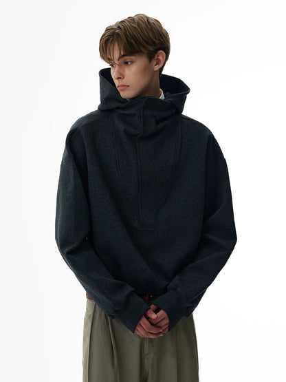 Urban monolith double collar hoodie