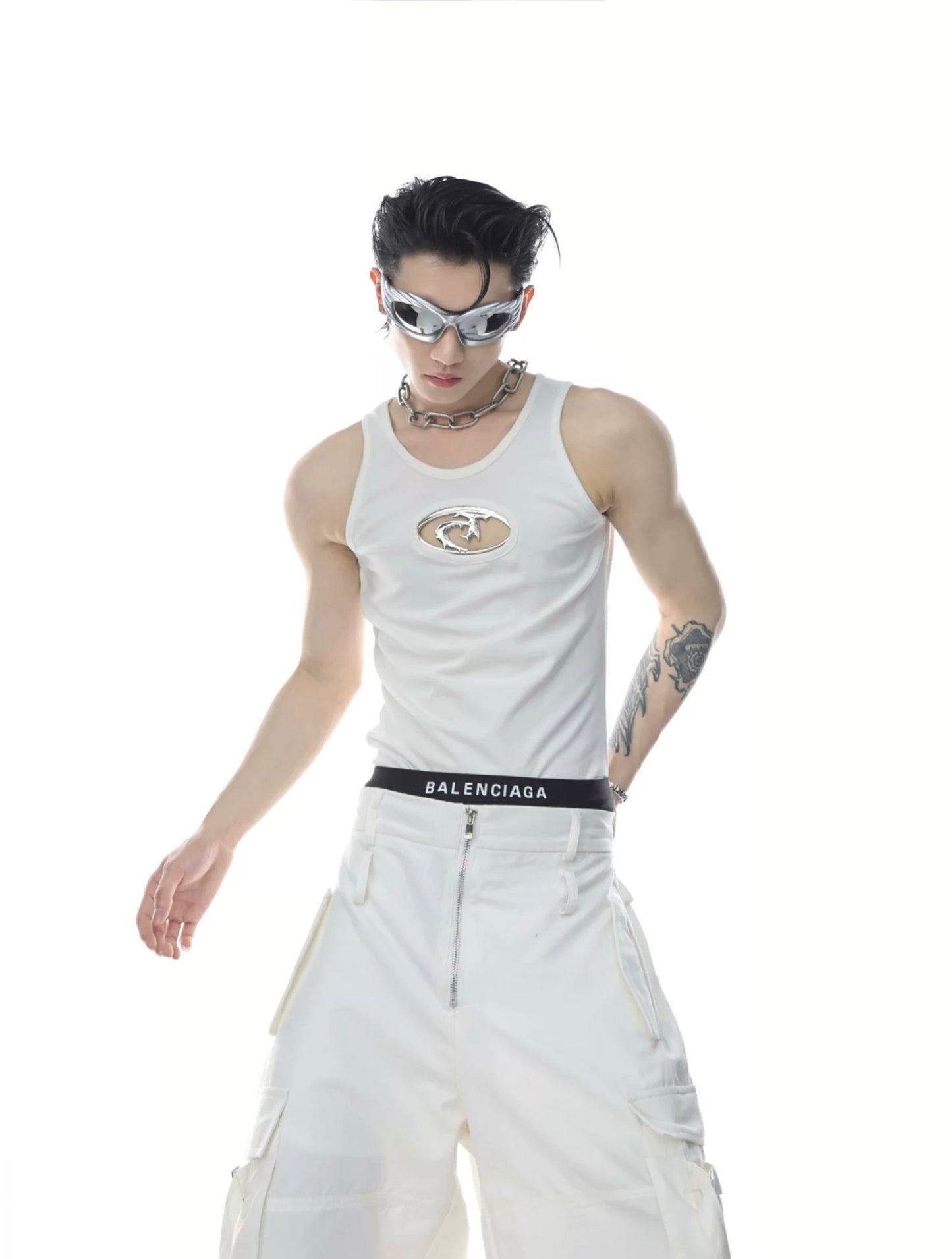 Paranoid punk metal tank top