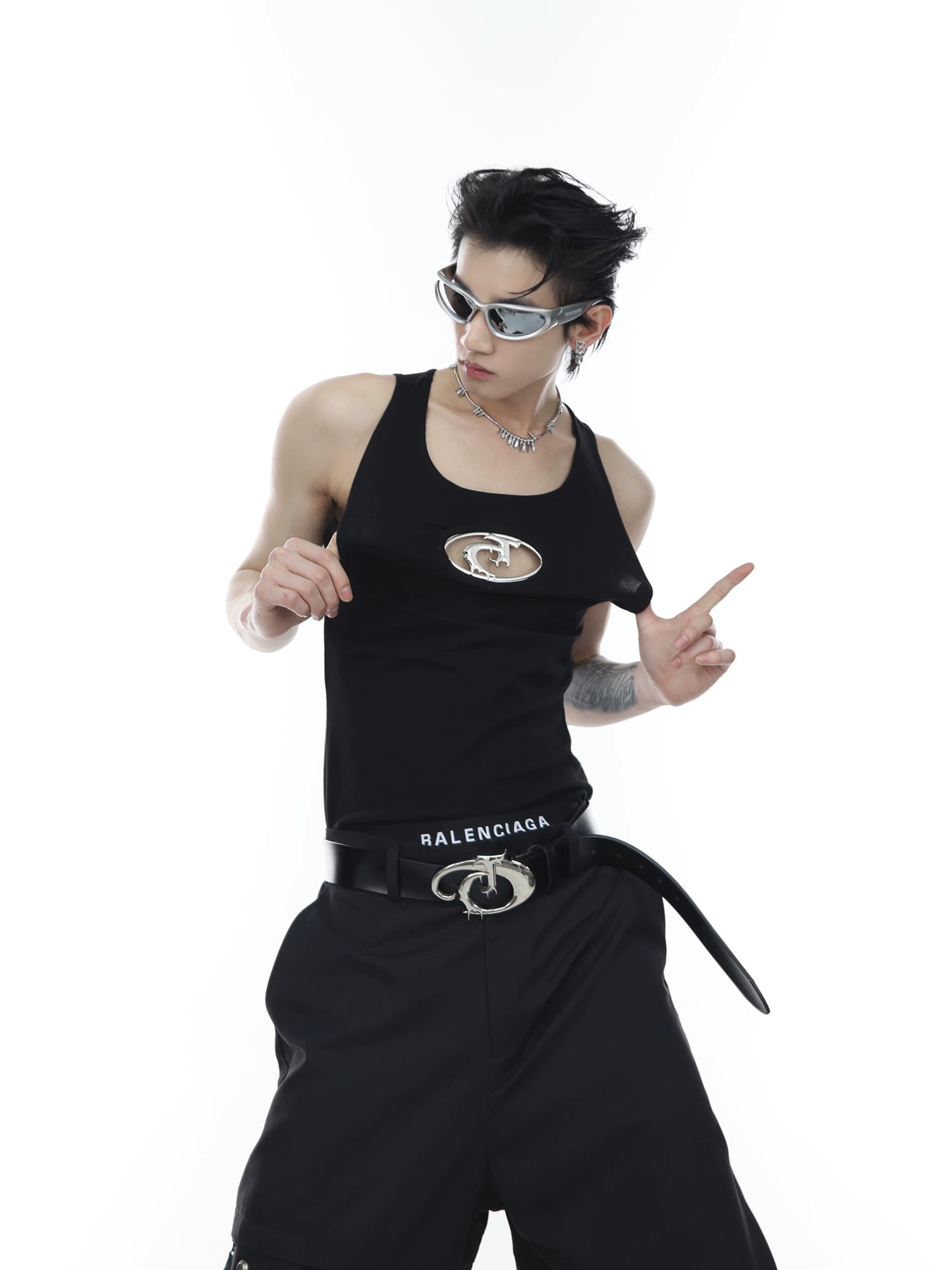 Paranoid punk metal tank top