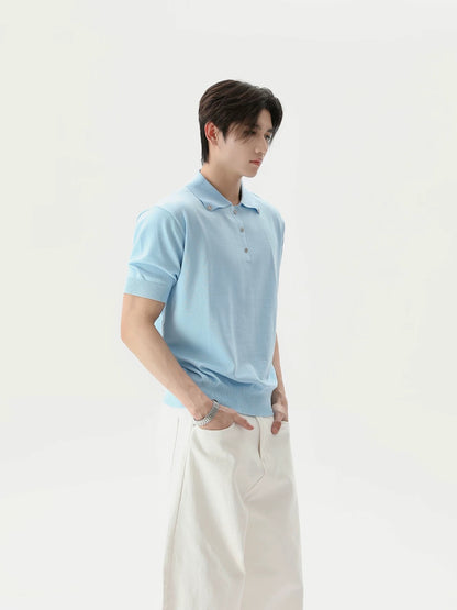 Buttons designed casual polo shirt