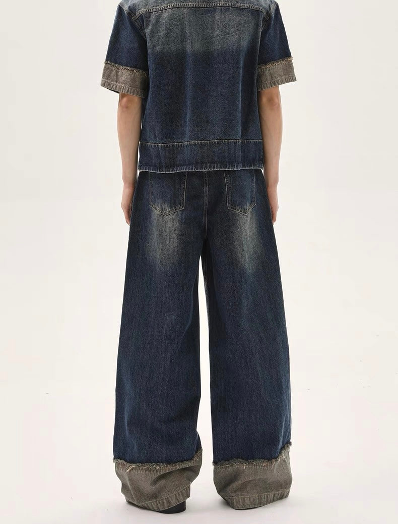 Old fashion denim setup pants